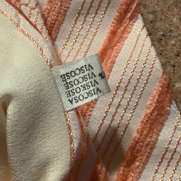 NWT sherbet color striped tie velour Paolo Da Ponte Italian - Picture 6 of 8